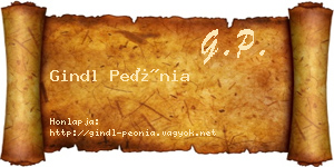 Gindl Peónia névjegykártya